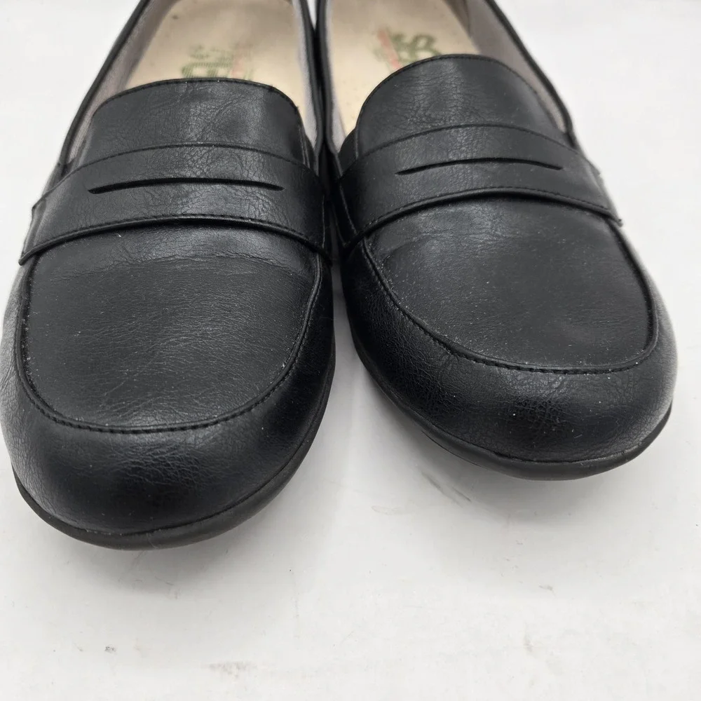 LifeStride Melissa Women Loafer Shoes Black Synthetic Slip‎ On Size 10 M